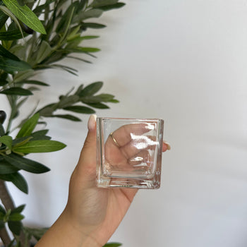 Vazo qelqi katrore transparente, 6*6cm