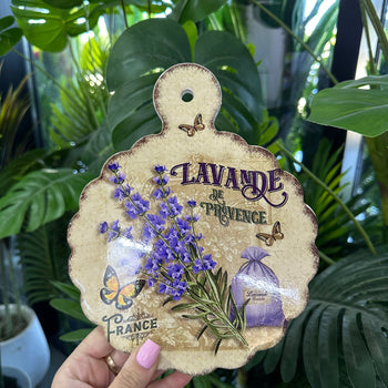 Dërrasë prerëse dekorative me motiv lavande