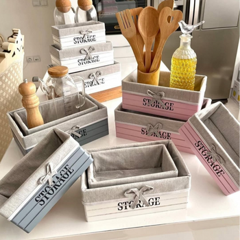 Set me 3 shporta druri me shkrim “Storage”