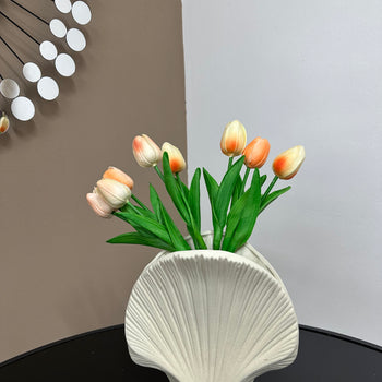 Vazo qeramike dekorative formë guacke, H20 cm