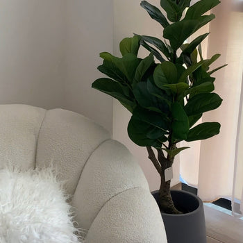 Pemë artificiale me gjethe jeshile e trung në dukje natyral, 105 cm