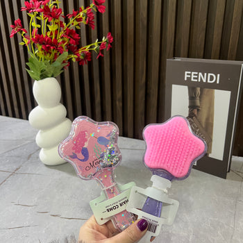 Furçë flokësh për fëmijë në formë ylli me glitter