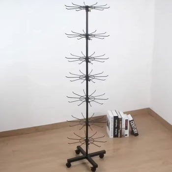 Ekspozitor rrotullues metalik për aksesorë me 8 kate