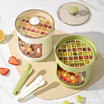 Formë akulli portative në formë kutie rrethore