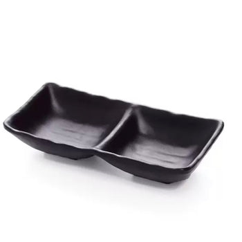 Pjatë melamine e zezë shoqëruese për salca