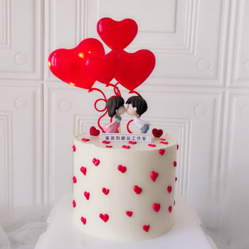 Dekor torte në formë zemre