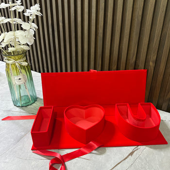 Kuti dekorative “I ❤️ U” velvet