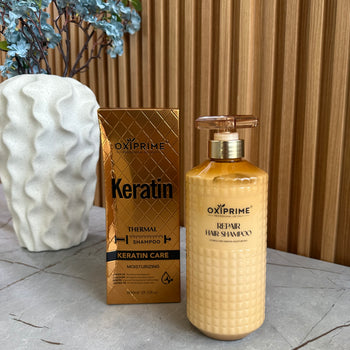 Shampo me keratin për riparim dhe hidratim flokësh