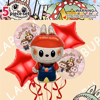 Set tullumbacesh LABUBU 5 copë, dekor perfekt për festa dhe ditëlindje