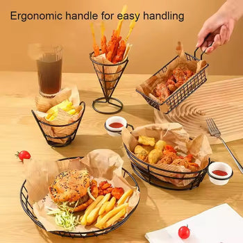 Shportë metalike rrethore për servirje ushqimi 25 cm