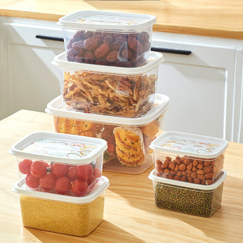 Set me 4 tasa drejtkëndore “Keep Fresh” të përmasave të ndryshme