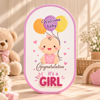 Dekor për lindjen e vajzës, Welcome Baby Girl