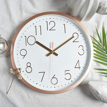 Orë muri në ngjyrë Rose Gold