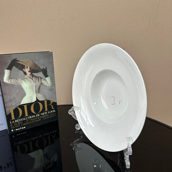 Pjatë dekorative qeramike ovale për ambient