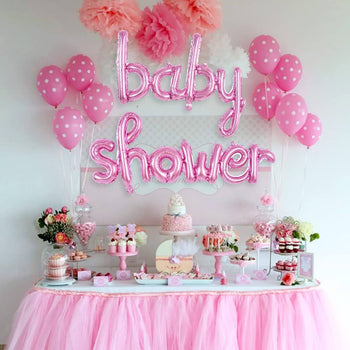 Tullumbace për baby shower me shkronja
