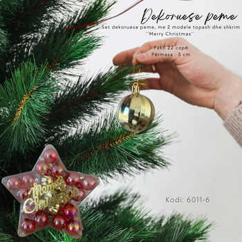 Set yll me dekoruese për pemën