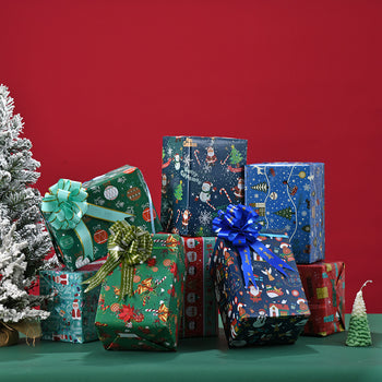 Letër paketimi për dhurata me motive festive