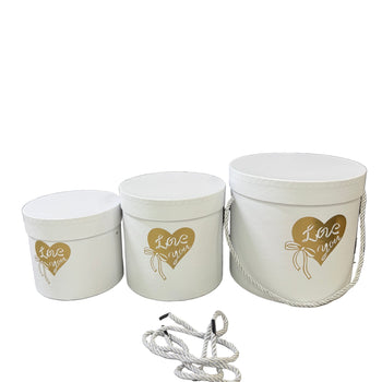 Set kutish cilindrike “Love You”  për dhurata, lule dhe surpriza