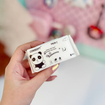 Mini letra të lagura "Hello" Panda ngjyrë pjepër