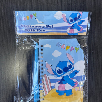 Mini bllok me vija dhe stilolaps me figura të ndryshme me Stitch