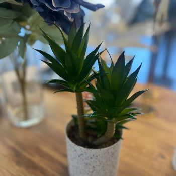 Vazo me lule artificiale aloe vera, jeshile e errët