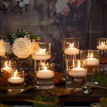 Qirinj lundrues Floating candles, set 12 copë