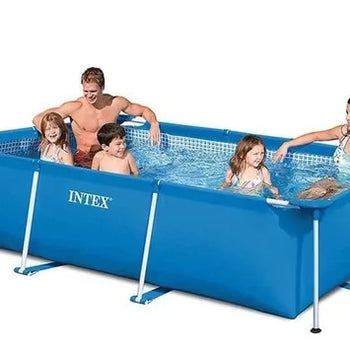 Pishinë me strukturë metalike në formë drejtkëndore 3mx2mx75 cm