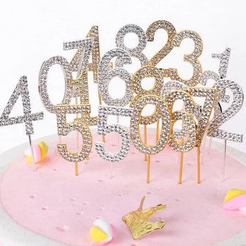 Cake topper me numra metalike