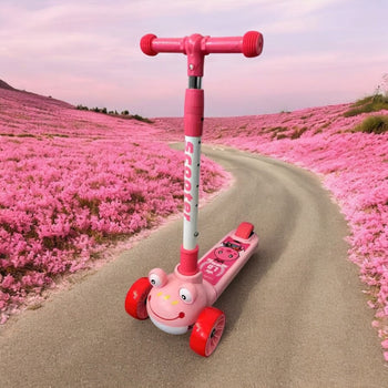 Skuter me figurë bretkose dhe pika të verdha