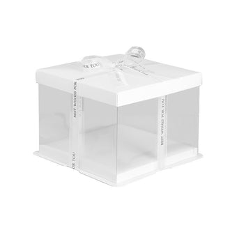 Kuti transparente plastike për torta, me kapak të fortë