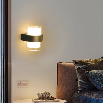 Ndriçues mural me mbajtëse alumini të zezë