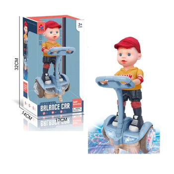Balance car, djali duke bere stervitje