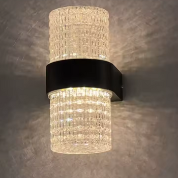 Ambazhur muror Led, dizajn kristal me ndricim të dyanshëm 12W