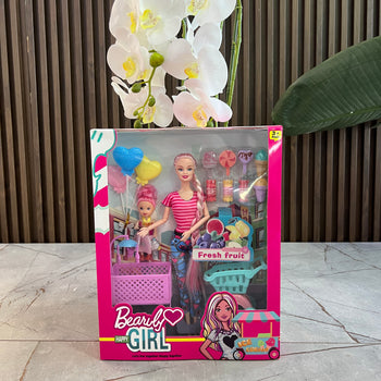 Barby Girl, e ama me te bijen ne supermarket “Fresh Fruit “