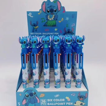Stilolaps me 6 ngjyra me Stitch me dizenjo me pika