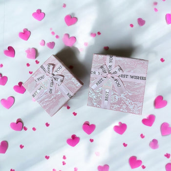 Set me 3 kuti paketimi dhuratash katrore me dizenjo mermeri e fjongo