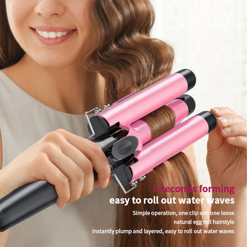 Mashë flokësh me tre tuba, për onde të mëdha dhe valë natyrale