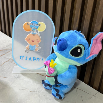 Tabelë dekorative akriliku për evente baby shower me shkrim “It’s a boy” dhe “It’s a girl”