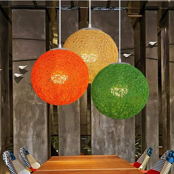 Llambë varëse dekorative me fije, sferike