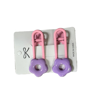 Set kapësesh flokësh me dizajn luleje dhe ngjyra pastel