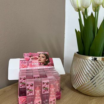 Set lip oil dhe lip stick 2 në 1 për buzë
