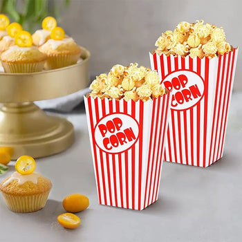 Kuti Kartoni për Kokoshka me Shkrim “Pop Corn”