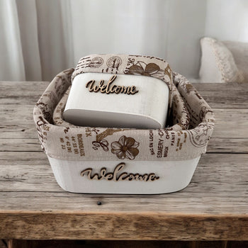 Set me 3 shporta “Welcome” dhe copë me elementë Parisi