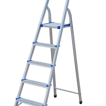Shkallë metalike Aluminium Ladders Helping Tools blu me gri me 5 kate