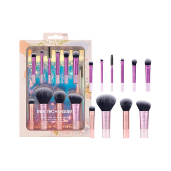 Mini furçe makeup-i për udhëtime, set 10n1 (total face kit)