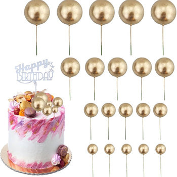 Cake topper sferike me ngjyra të ndryshme