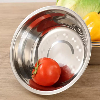 Tas inox i rrumbullakët për kuzhinë, 21 cm