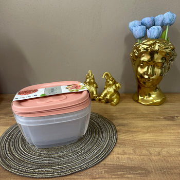 Set 3 copë enë plastike me kapak për ruajtje ushqimi