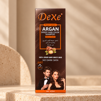 Shampo ngjyrosëse Dexe Argan, Kafe mesatare