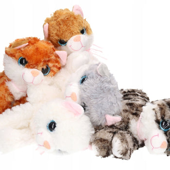 Lodër pellushi mace me fjongo rozë me sy me xixa